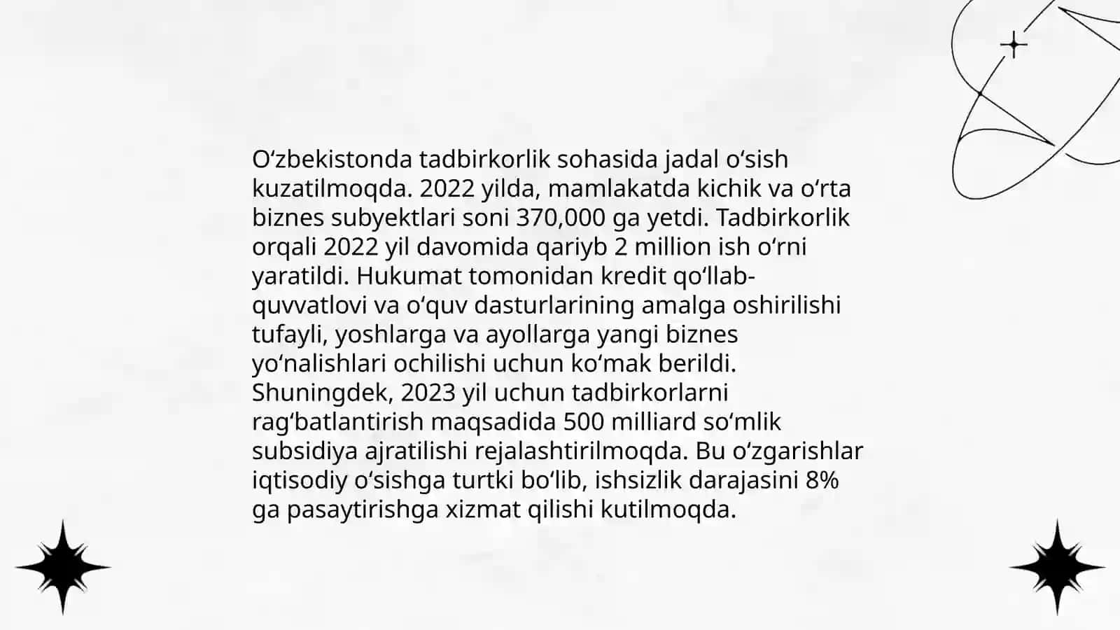 Xususiy tarmoq va tadbirkorlikning milliy iqtisodiyotda tutgan õrni hamda ijtimoiy-iqtisodiy ahamiyati 4