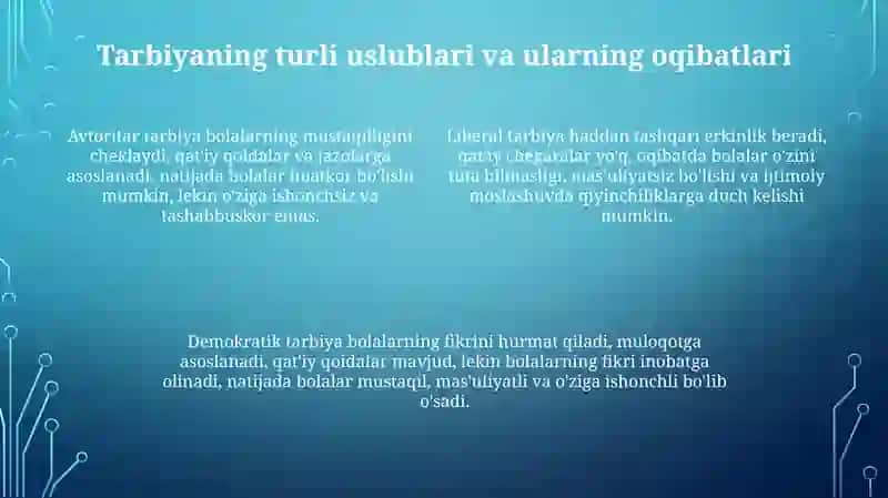 Oilaning bola tarbiyasiga ta'siri 4