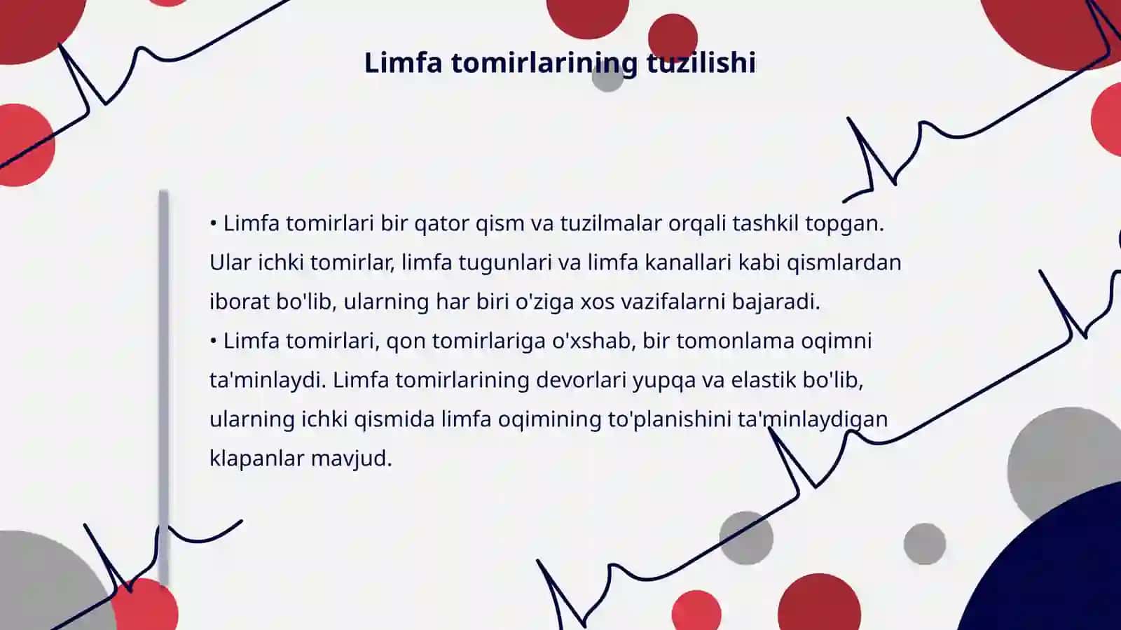Limfa tomirlarining taraqqiyotiga va tuzilishiga ijtimoiy va biologik muxitlarning ta'siri 4