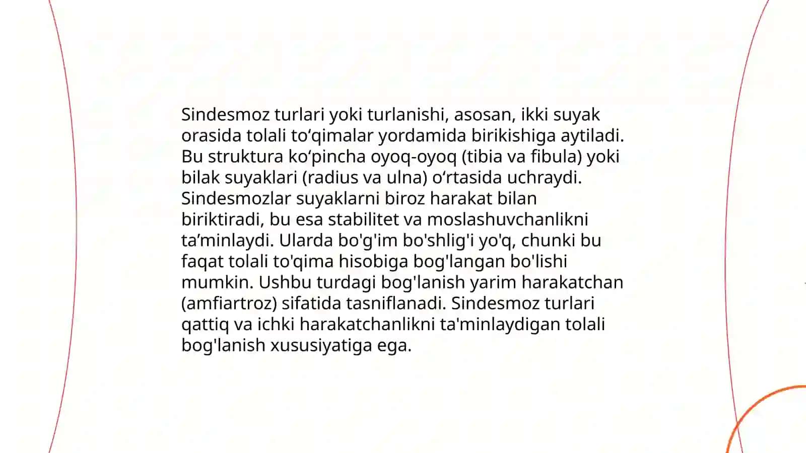 Sindesmoz sinxondroz sinostoz birlashuvlar 4