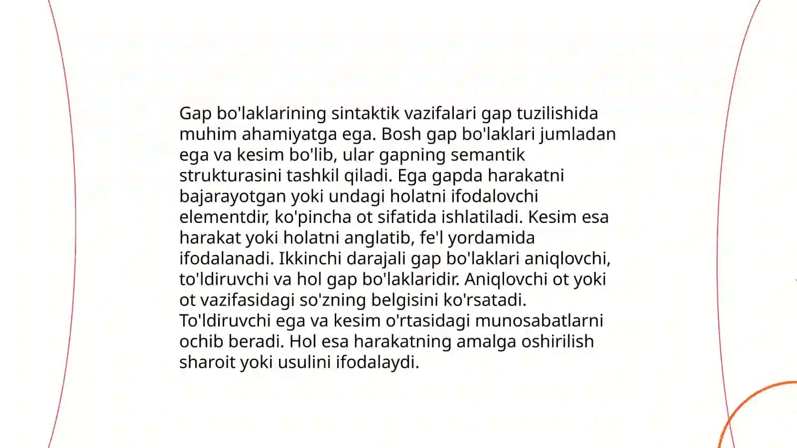 Gap bo’laklari tasnifi 4