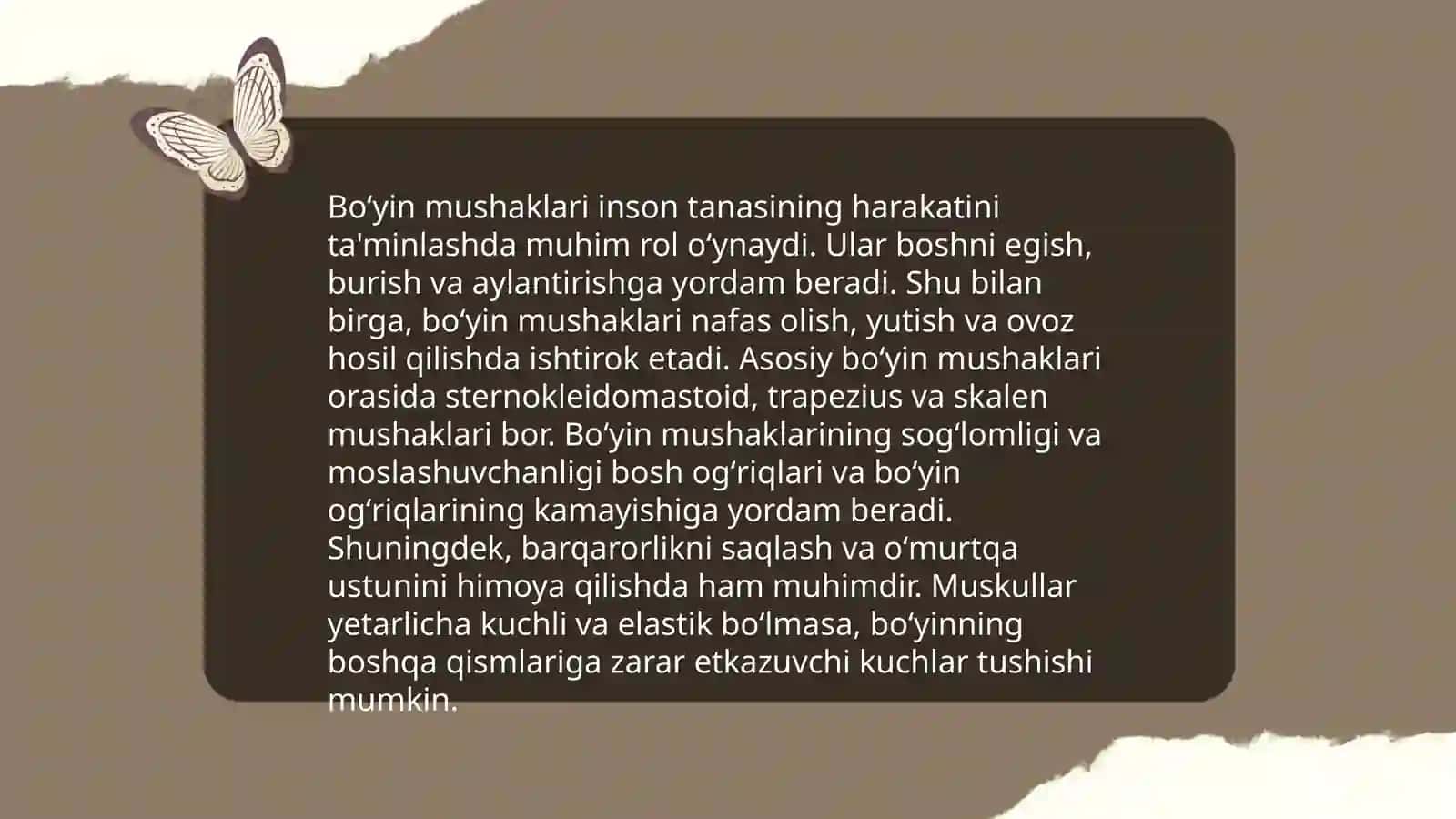 Boʻyin mushaklari va fassiyalari 4