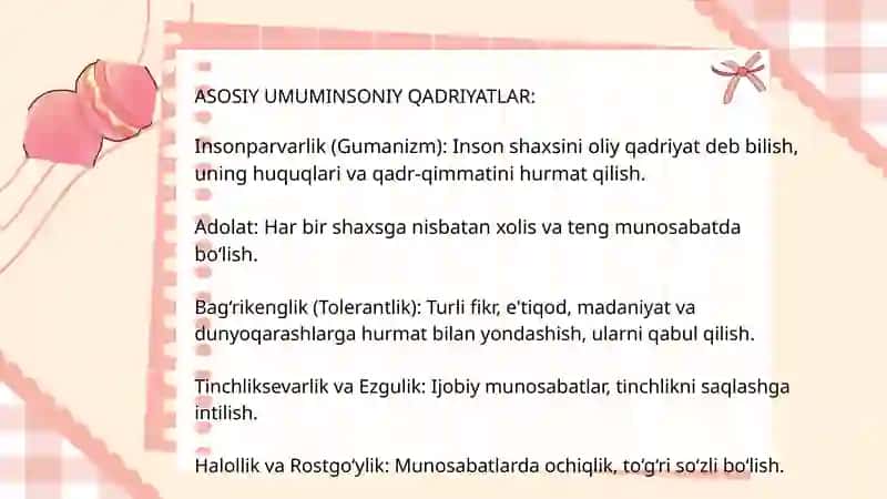 PEDAGOGIK MULOQOTDA UMUMINSONIY QADRIYATLARNING USTUVORLIGI 4