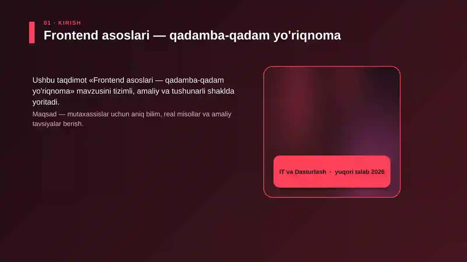 Frontend asoslari — qadamba-qadam yo'riqnoma 4