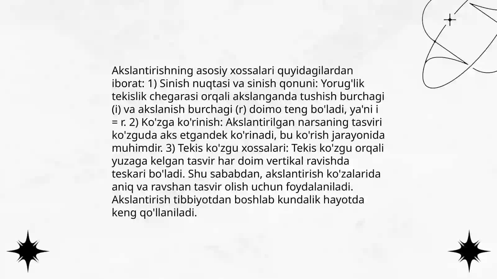 Akslantirishlar, akslantirishlar turlari. Algebraik amallar va ularning xossalari 4