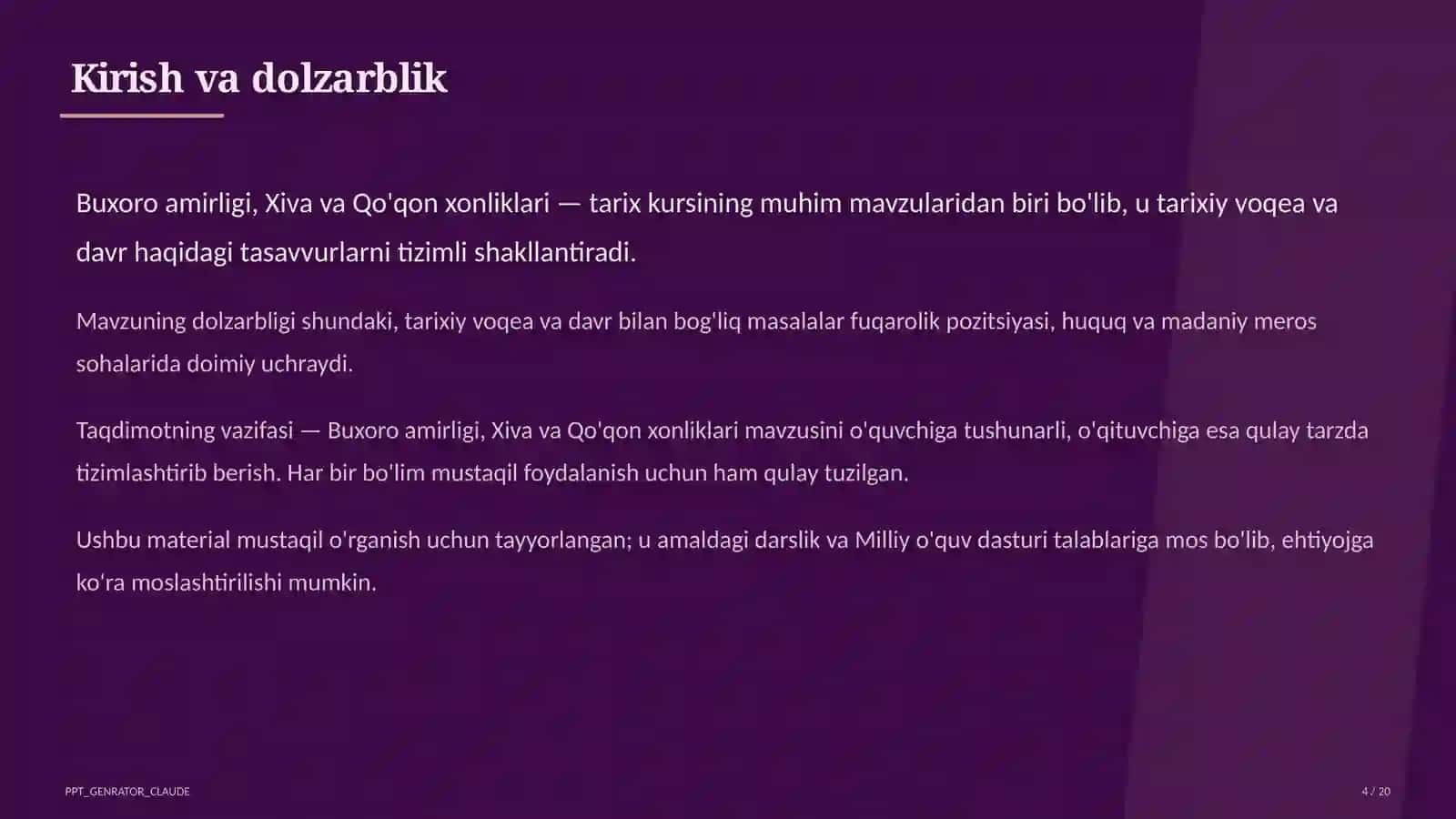 Buxoro amirligi, Xiva va Qo'qon xonliklari (8-sinf) 4