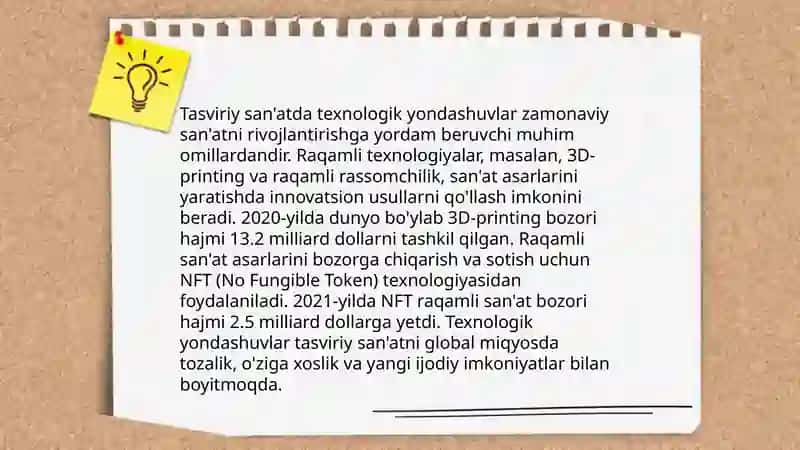 Badiiy texnologiyalar va kreativ ifadalar 4