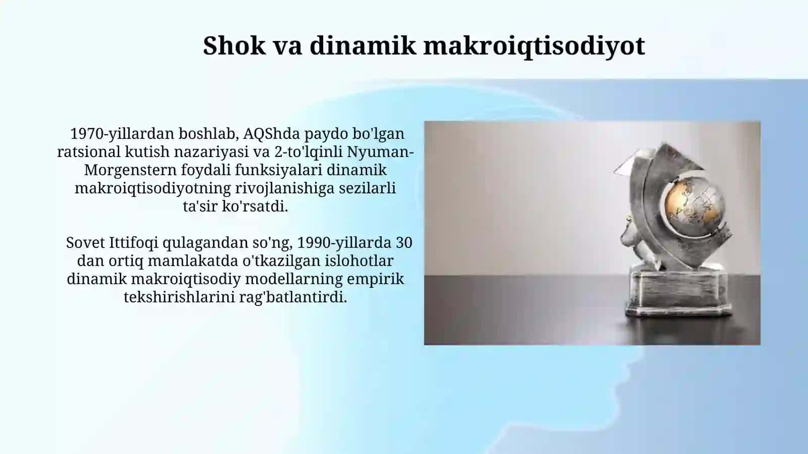 Dinamik makro iqtisodiyot fanining fan sifatida paydo bulishi 4