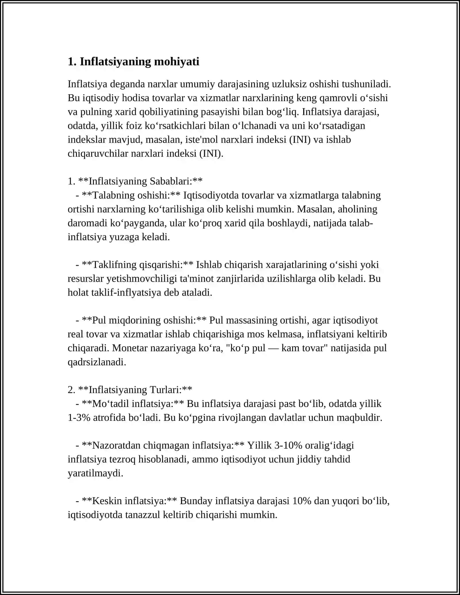 INFLATSIYA VA INFLATSIYAGA QARSHI SIYOSAT 4