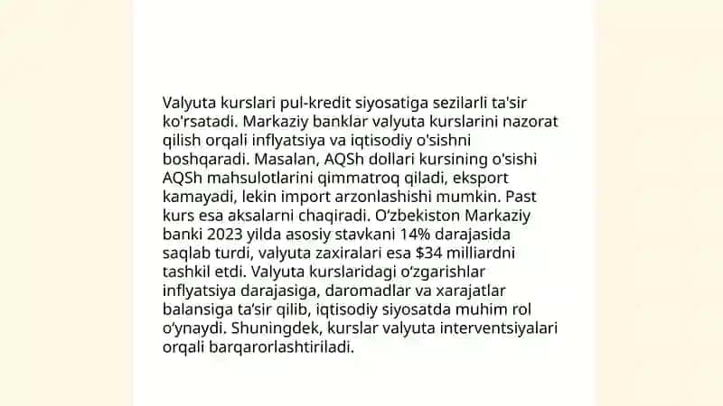 Ochiq iqtisodiyot pul -kridet siyosati 4