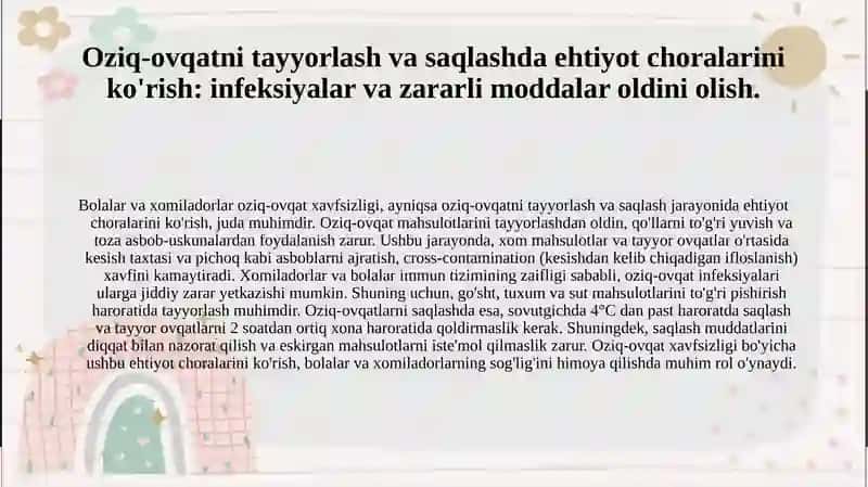 Oziq-ovqatning sifat va xavfsizlik standartlari 4