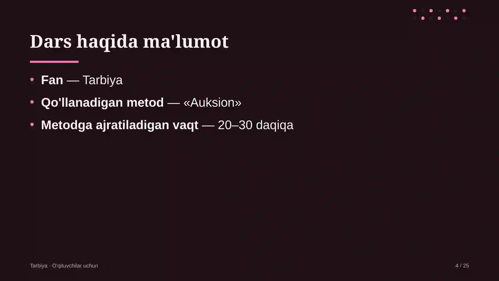 tarbiya darslarida auksion metodidan foydalanish 6629 4