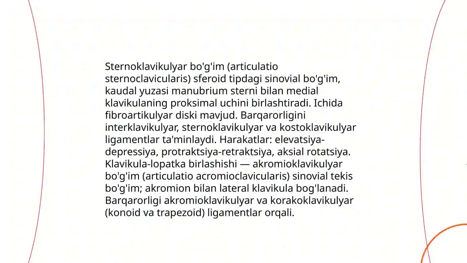 Yelka bo'g'imi (glenohumeral) suyaklarining birlashishi 4