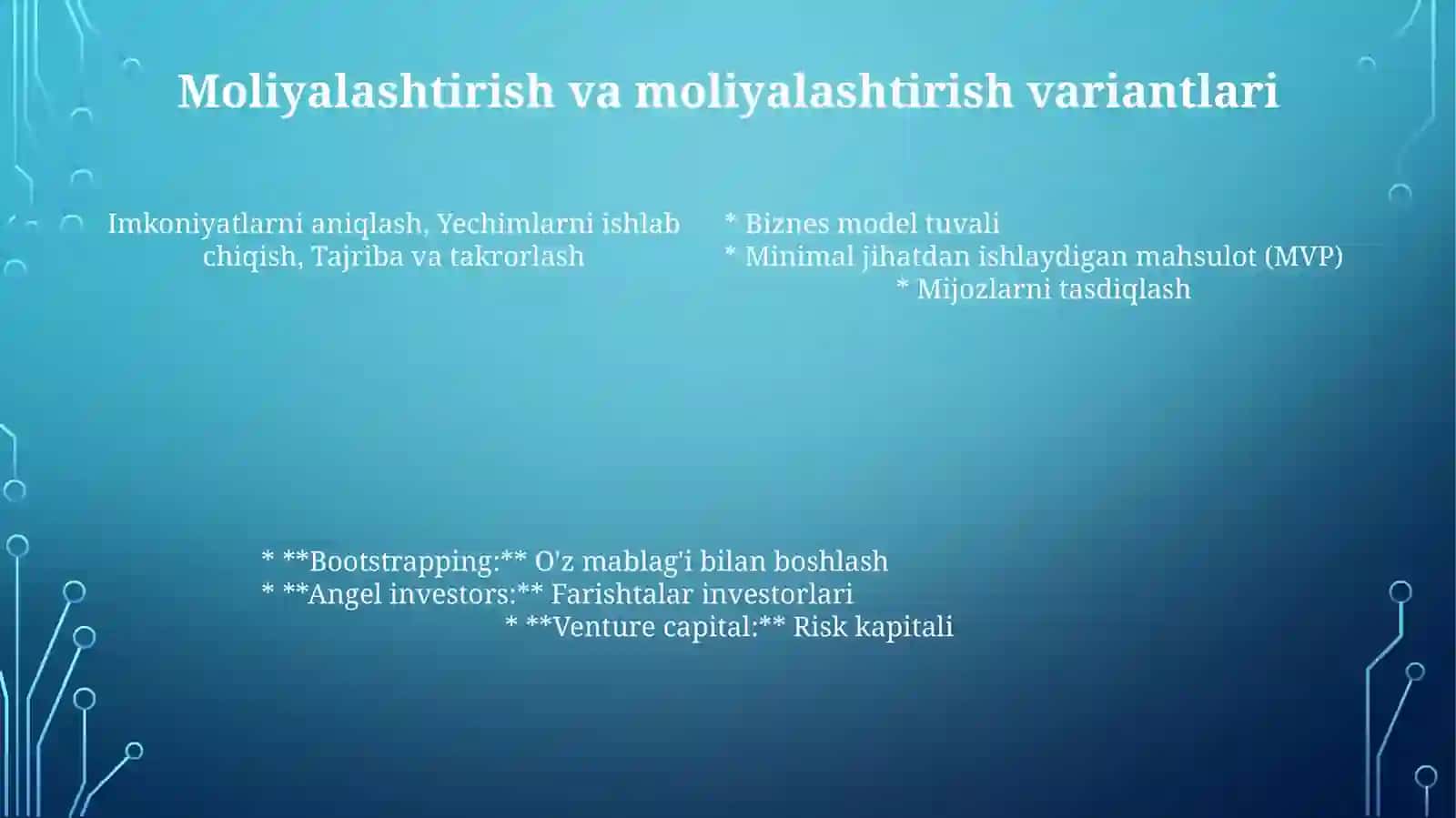 Innovatsion tadbirkorlik asoslari 4