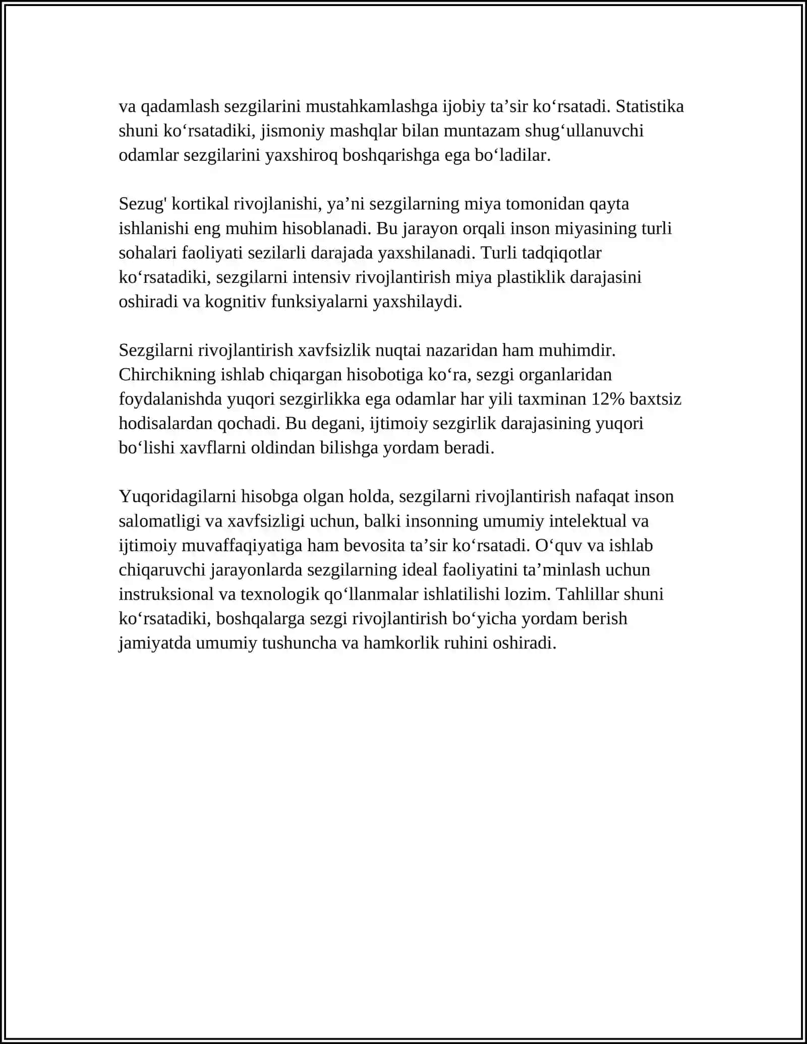 SEZGILARNI RIVOJLANTIRISH KORREKSIYA MASHG'ULOTLARINI O'TKAZISH MAQSADI VA METODIKASI 4