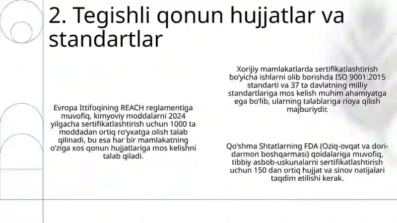 Chet el mamlakatlarida sertifikatsiyalashtirish ishlarini olib borish haqida 4