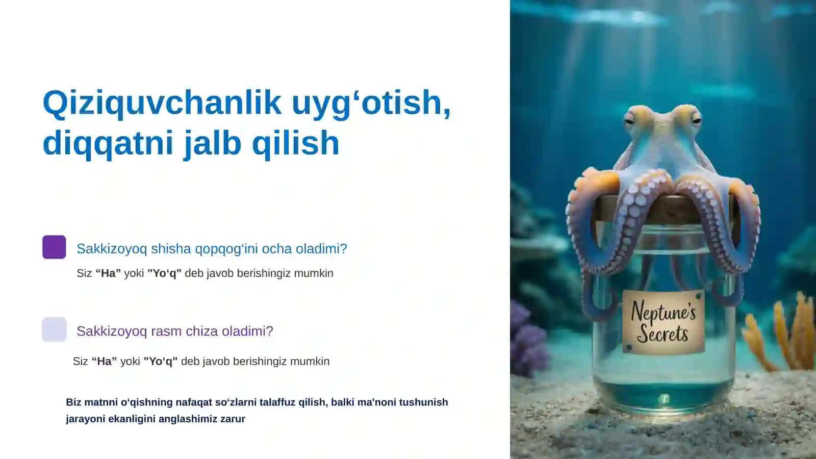 Oʻqib tushunish jarayonlarini baholashning tarkibiy yondashuvi: gʻoya va maʼlumotlarni talqin qilish, uygʻunlashtirish; matnning mazmuni va tarkibiy qismlarini tanqidiy tahlil qilish hamda baholash 4