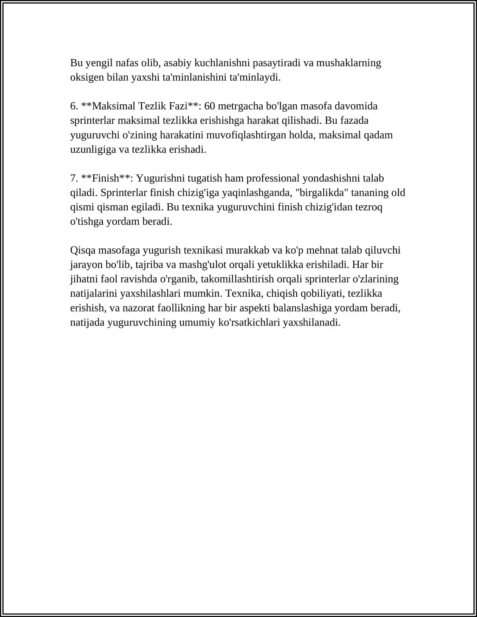 QISQA MASOFAGA YUGURISH TEXNIKASINI O'RGATISH METODLARI 4