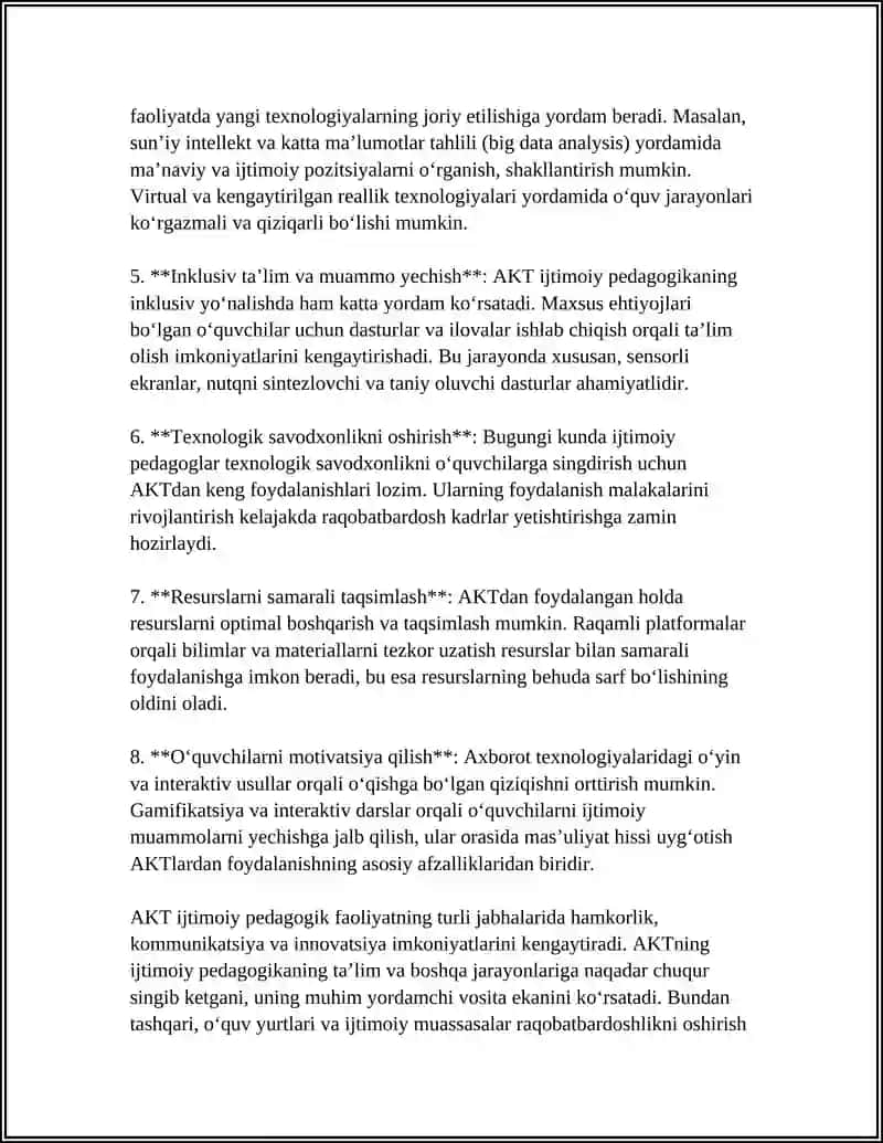 IJTIMOIY PEDAGOGIK FAOLIYATDA TEXNOLOGIYALAR 4