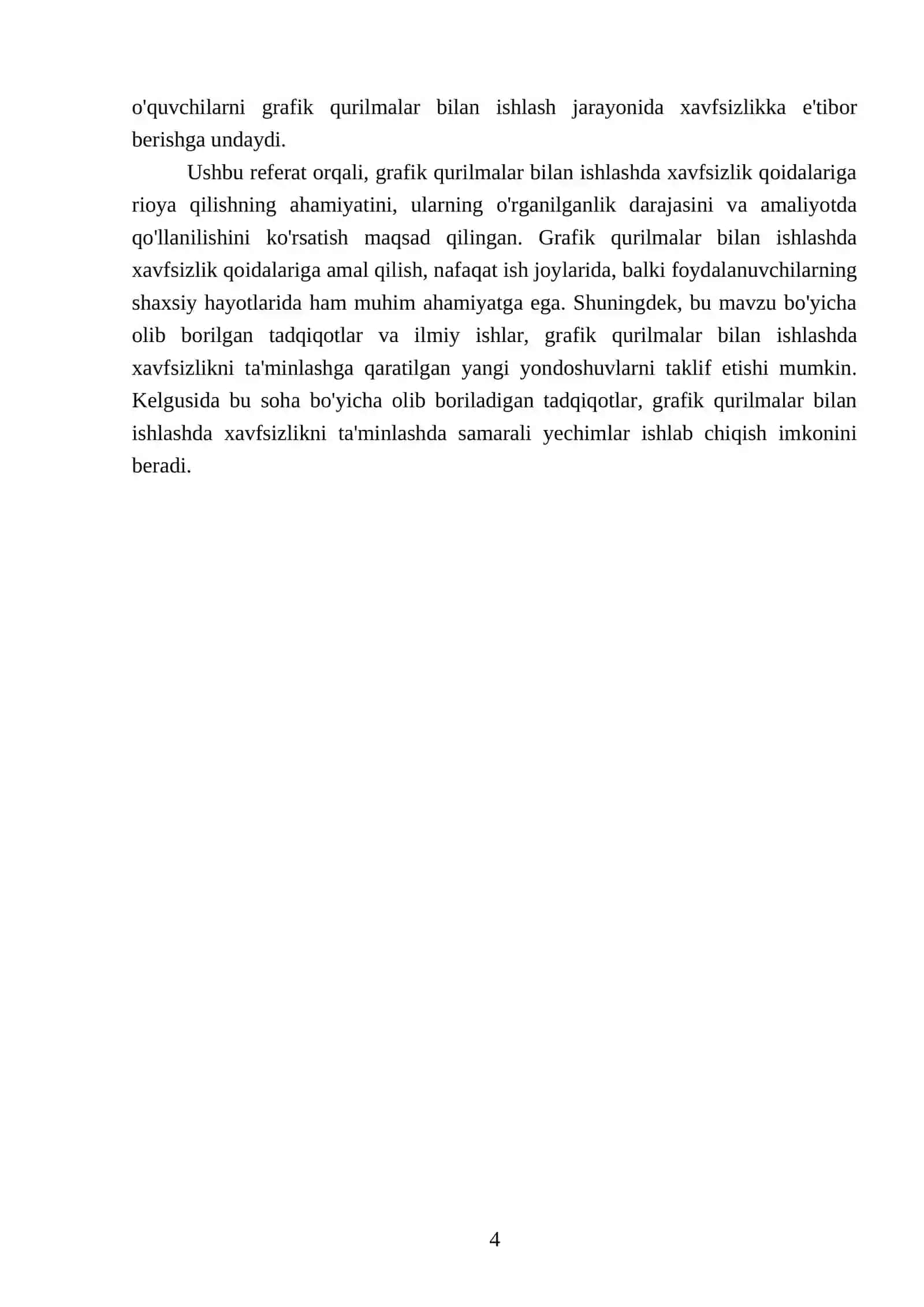 Grafik qurilmalar bilan ishlash jarayonida xavfsizlik qoidalariga rioya qilish 4
