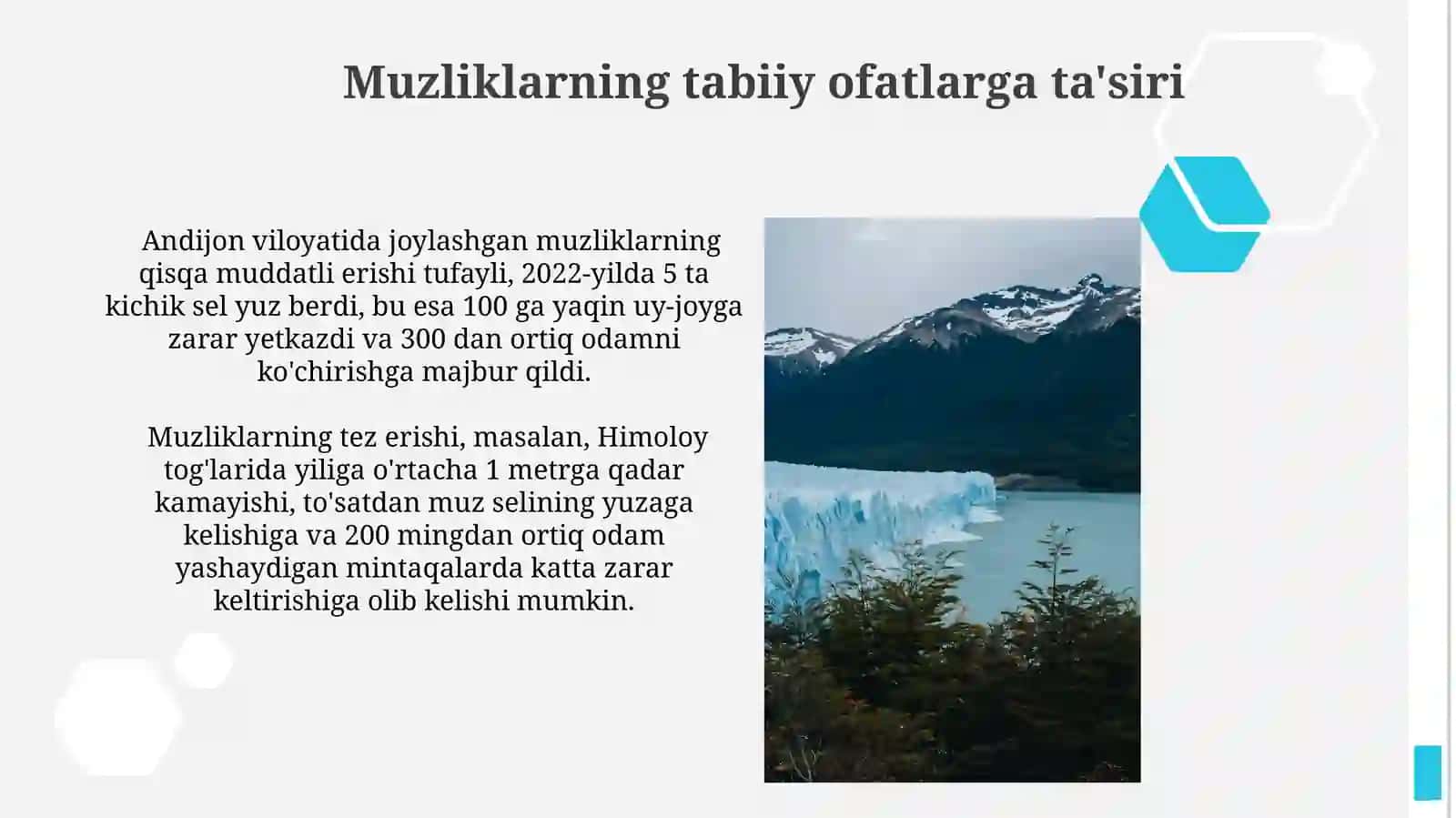 Muzliklarning gidrologikahamiyati 4