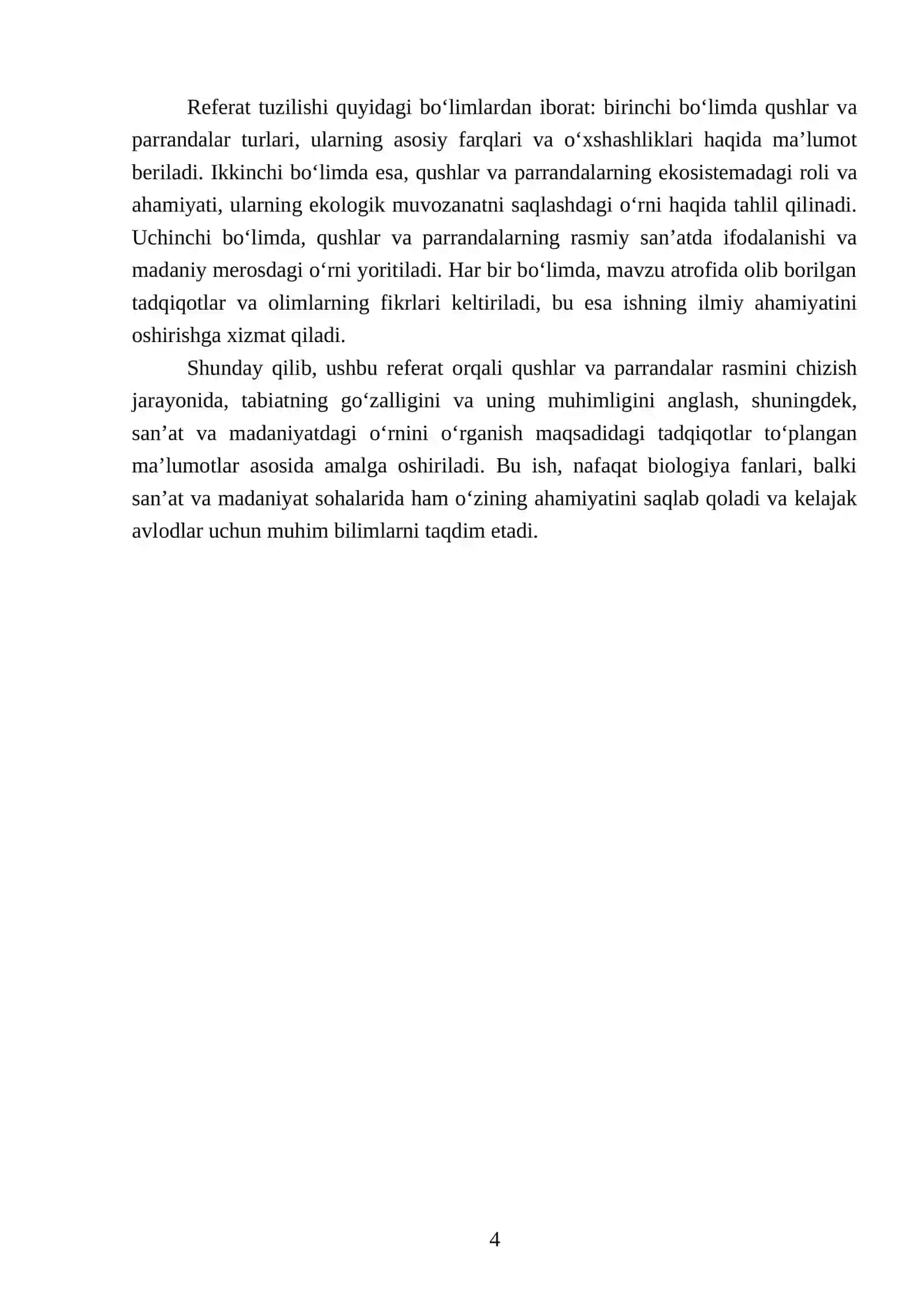 Qushlar va parrandalar rasmini chizamiz 4