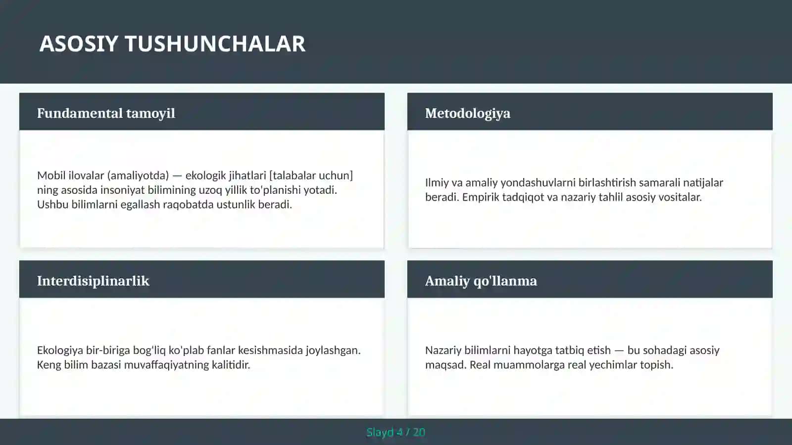 MOBIL ILOVALAR (AMALIYOTDA) — EKOLOGIK JIHATLARI [TALABALAR UCHUN] 4