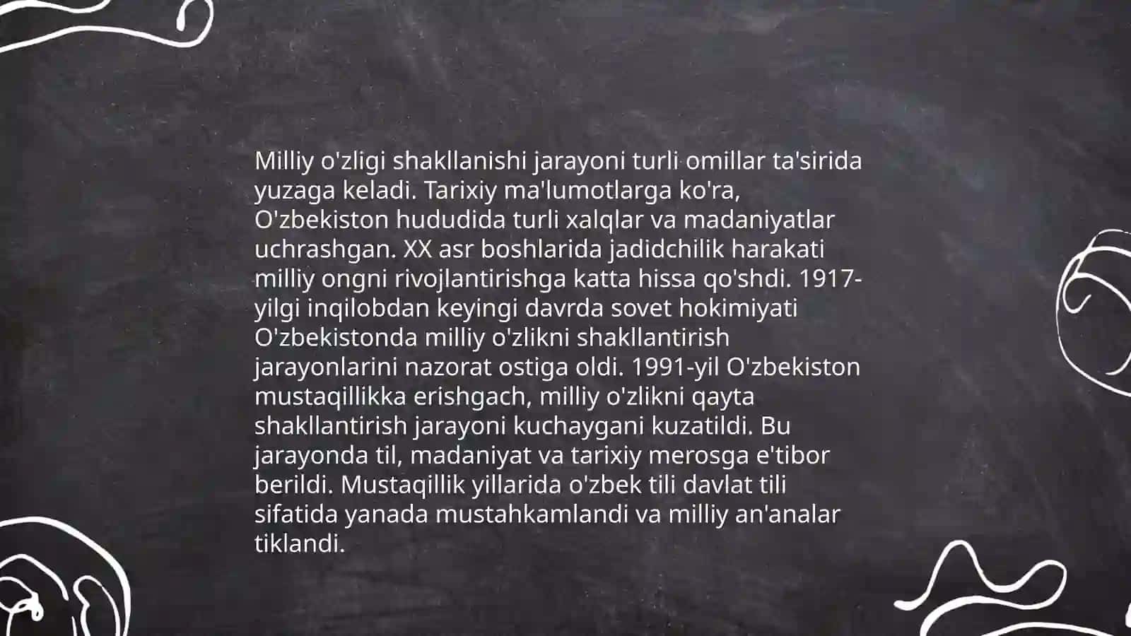 Milliy o'z - òzini anglash 4