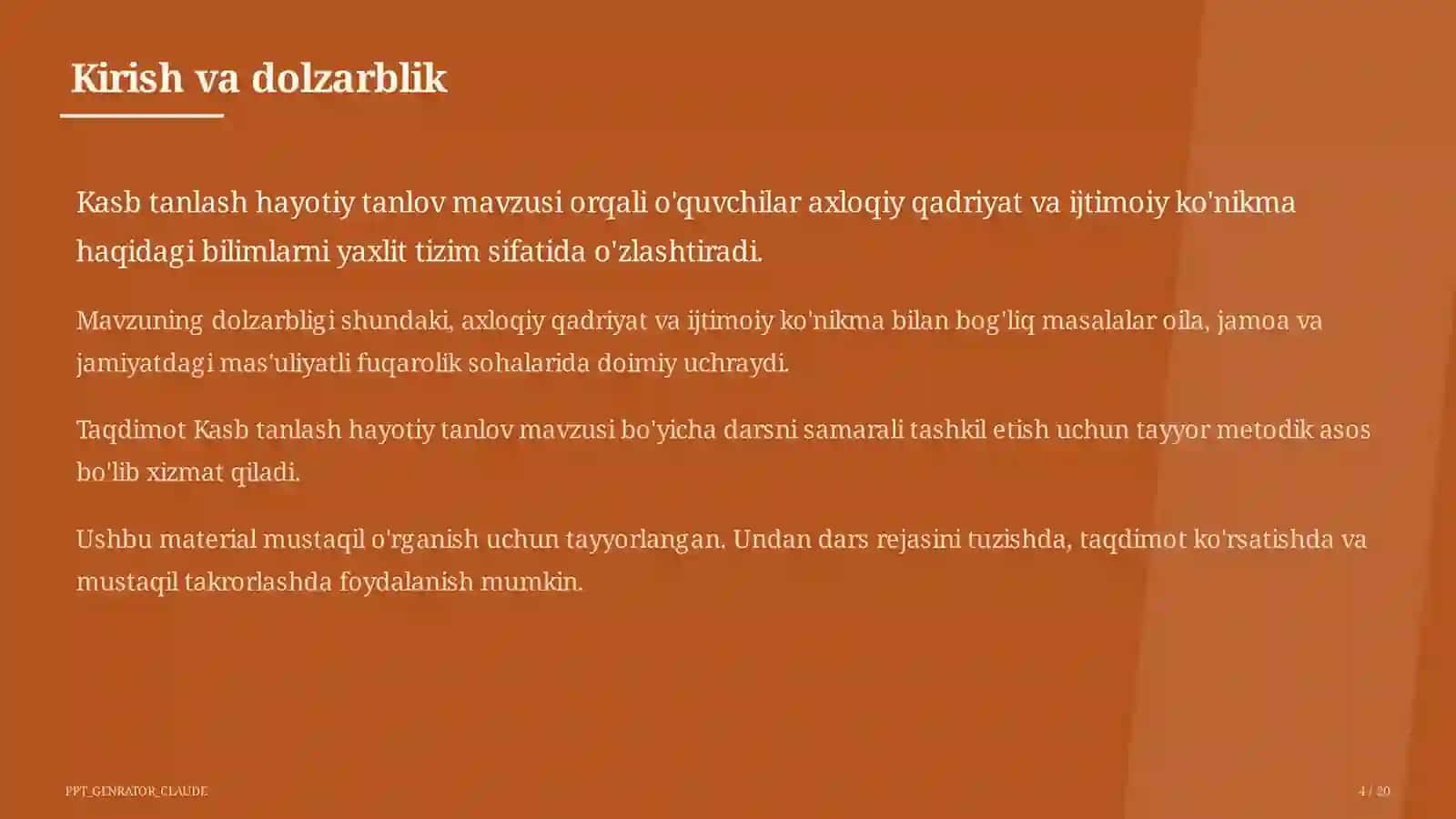 Kasb tanlash hayotiy tanlov (9-sinf) 4