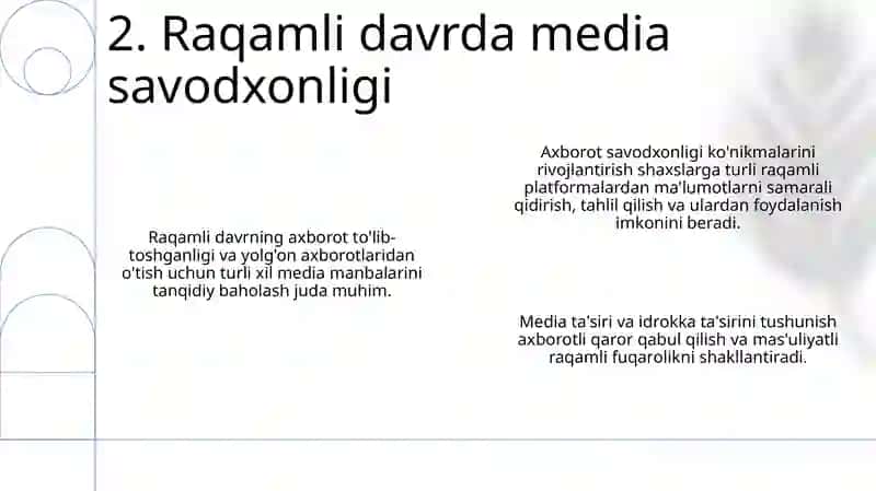 Axborot matnlari bilan ishlash va media madaniyati 4
