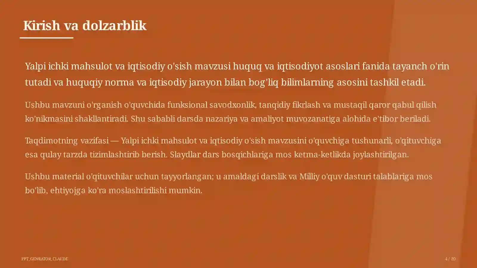 Huquq va iqtisodiyot asoslari (9– 4
