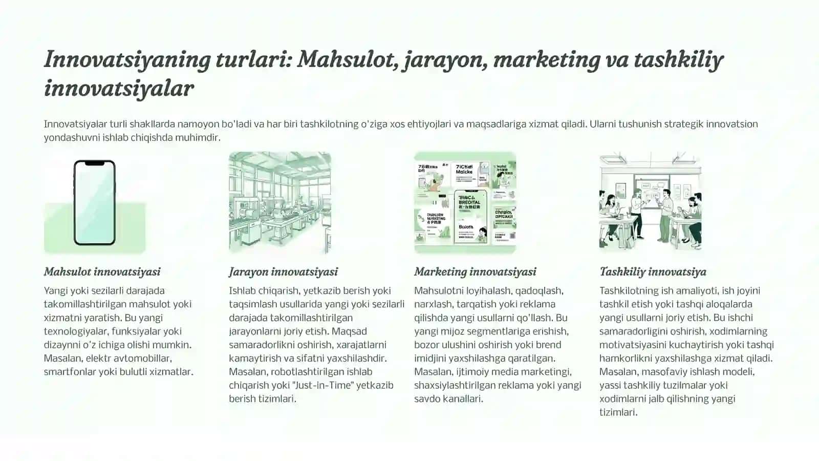 Innovatsion Menejment Mohiyati Kelajakka Qadam 4