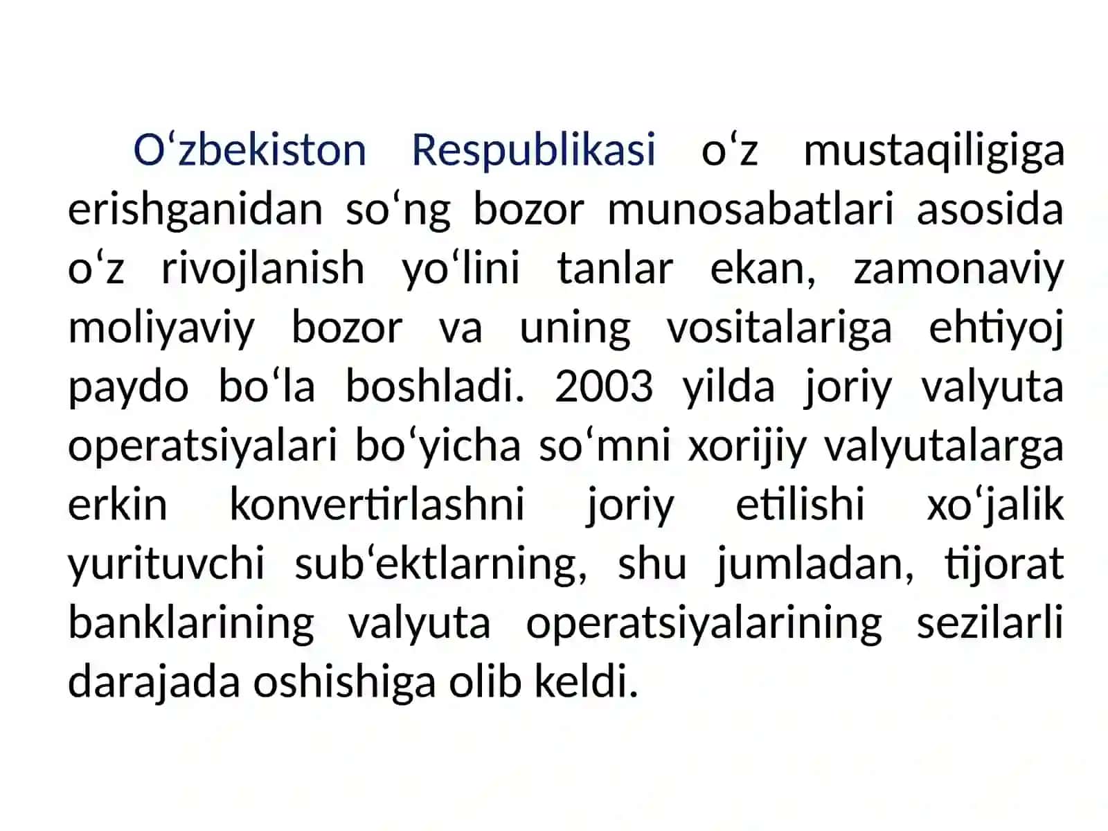 "Statistika" fani: Pulning xalqaro munosabatlardagi harakati 4