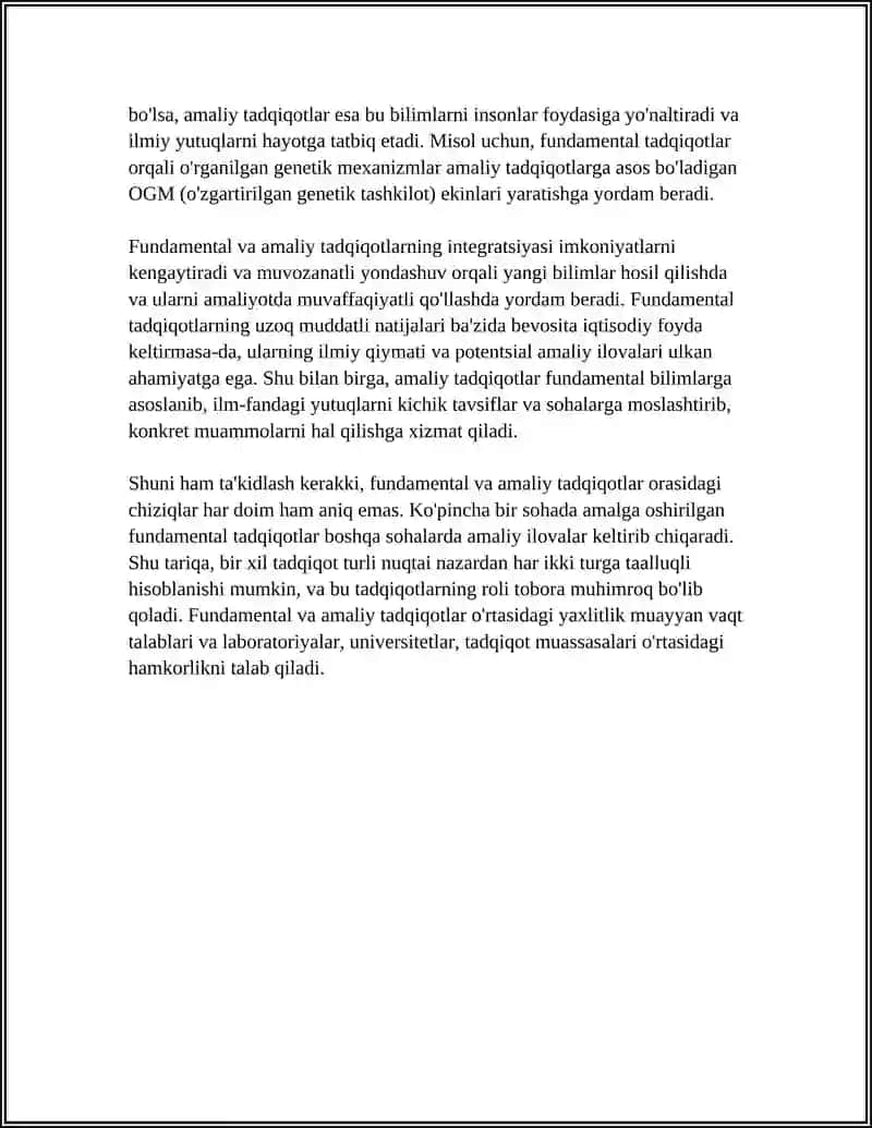 FUNDAMENTAL VA AMALIY TADQIQODLARNING BIOLOGIYADAGI FARQI 4