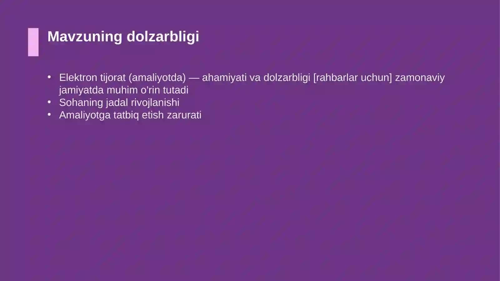 Elektron tijorat (amaliyotda) — ahamiyati va dolzarbligi [rahbarlar uchun] 4
