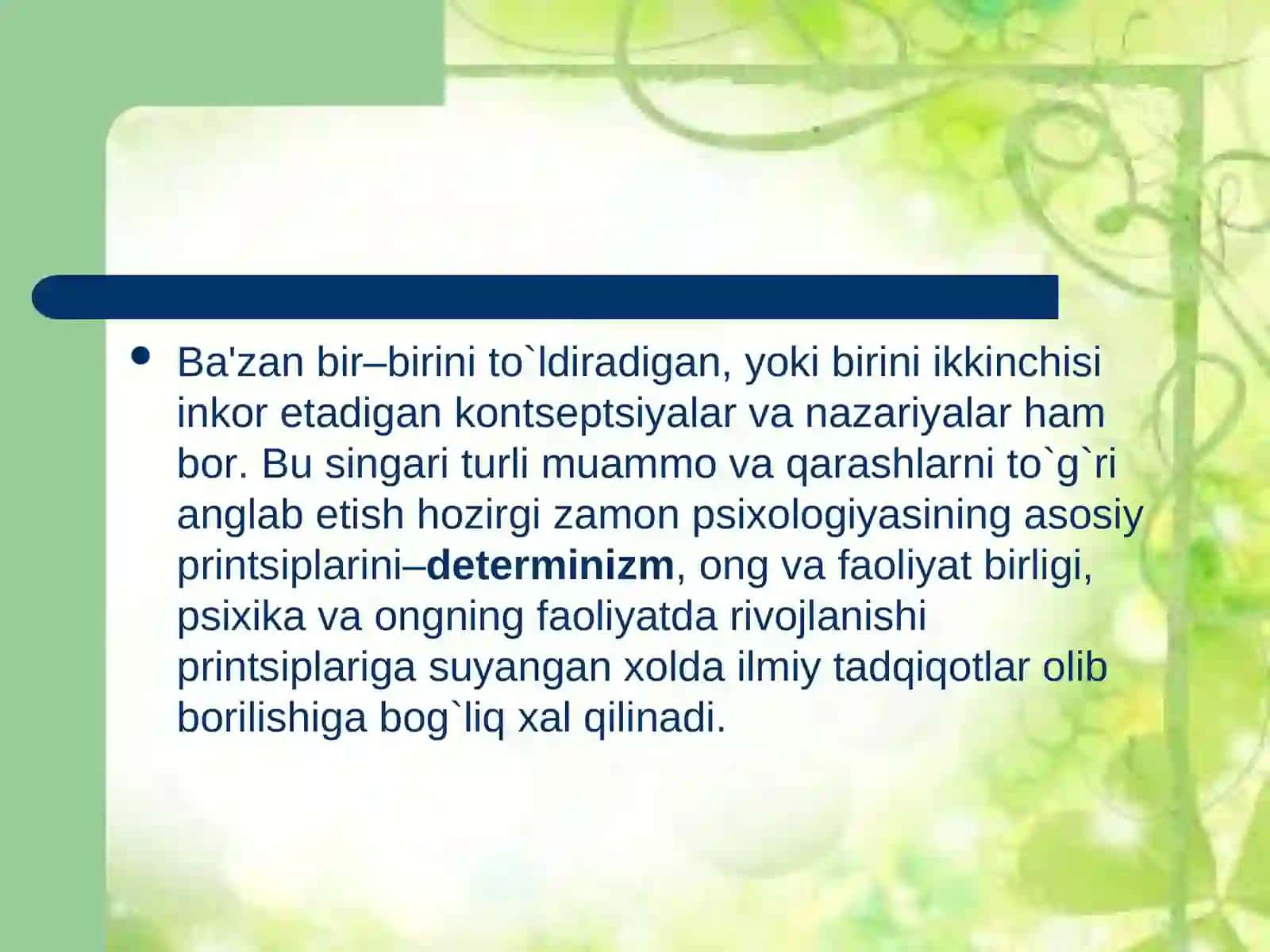 Tibbiyotda ijtimoiy-psixologikbilimlarning o’rni va ahamiyati 4
