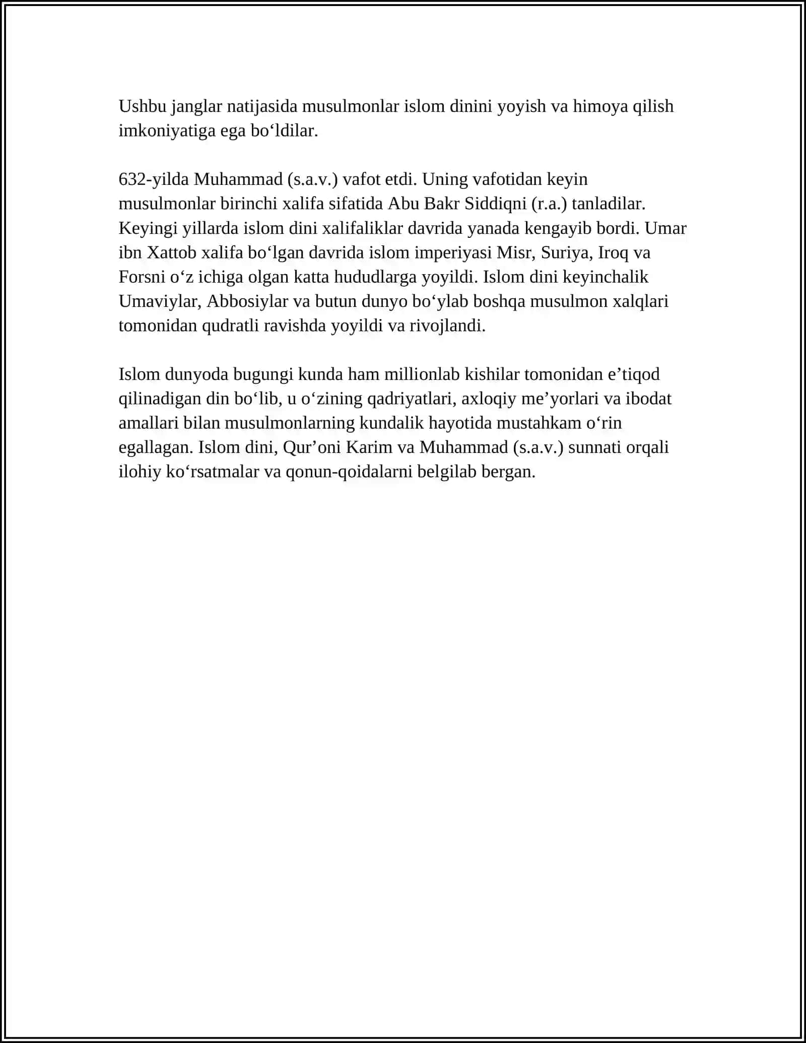 ISLOM DINI TARIXI VA MOHIYAT 4