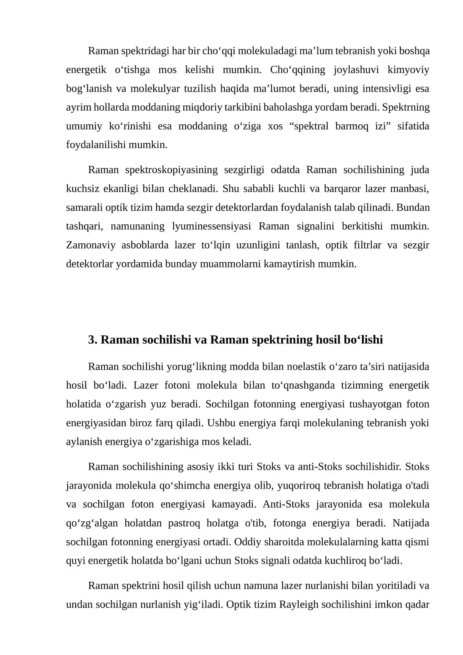 Raman spektroskopiyasi asoslari 4
