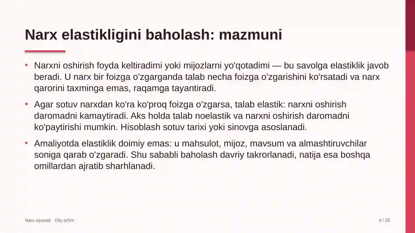 xususiy bog'chalarda narx elastikligini baholash 7618 4