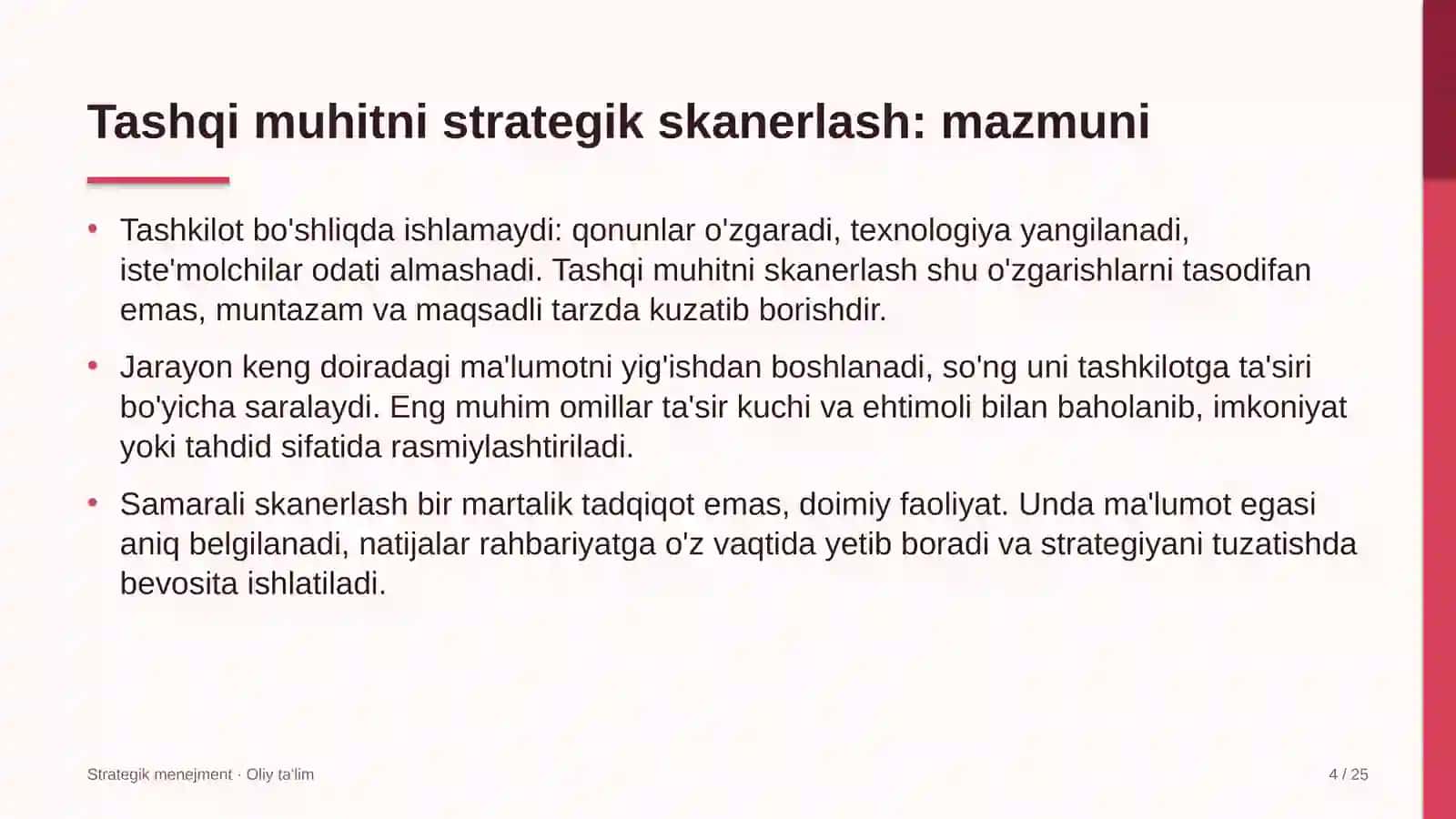 ta'lim tizimida tashqi muhitni strategik skanerlash 5836 4