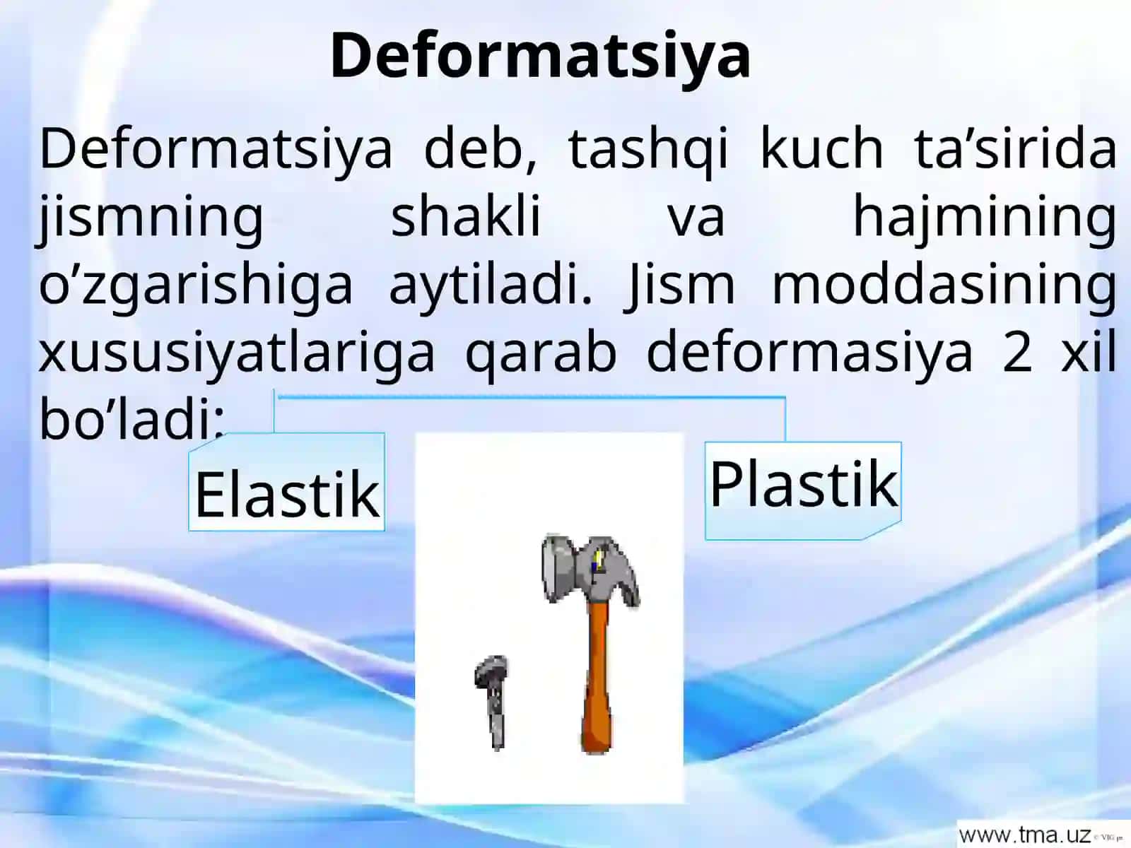 QATTIQ JISMLAR VA BIOLOGIK TO`QIMALARNING MEXANIK XOSSALARI 4