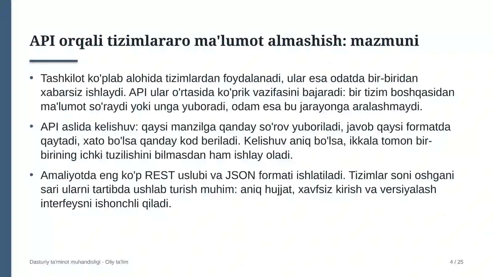 Hosting provayderlarida API orqali tizimlararo ma'lumot almashish 4