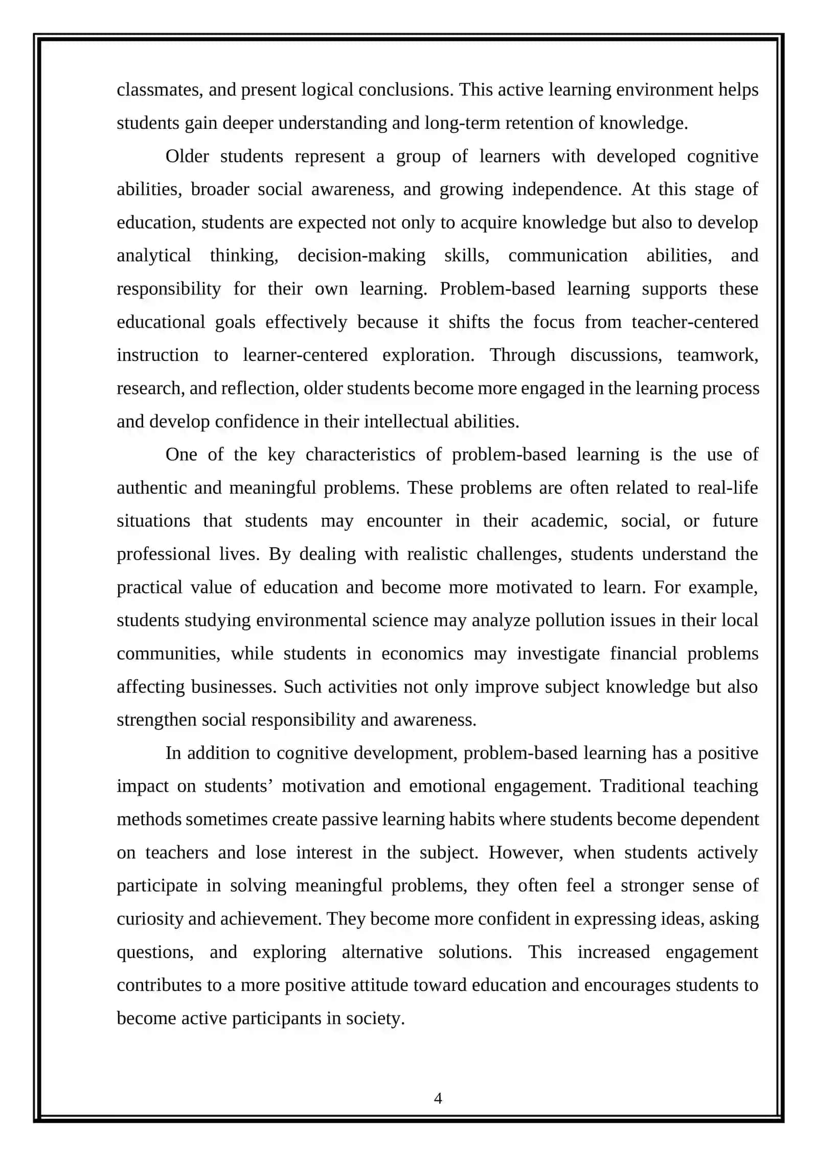 Problem-based learning for older students 4