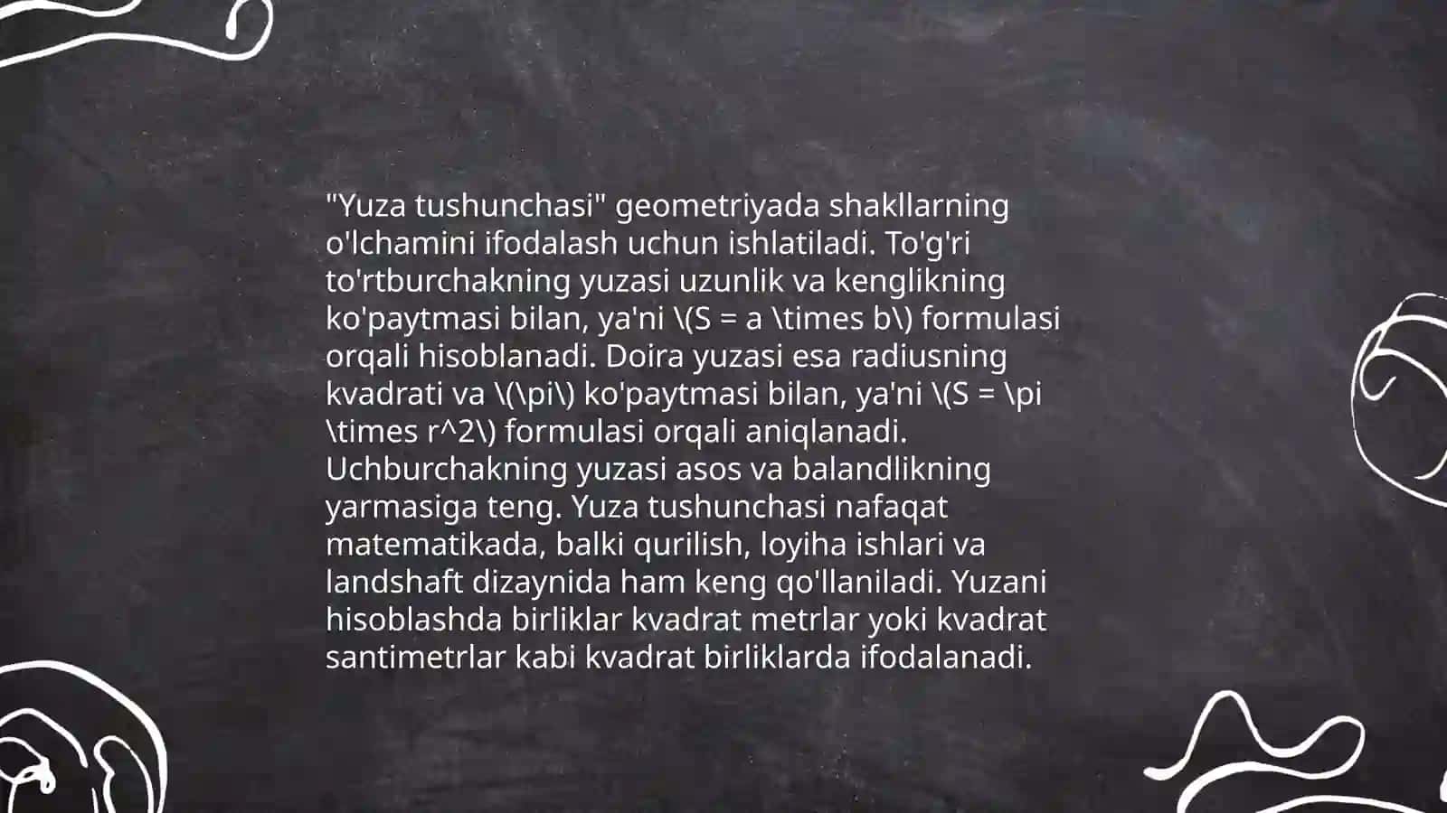 Perimetr va yuza mavzusida taqdimot tayyorlash 4