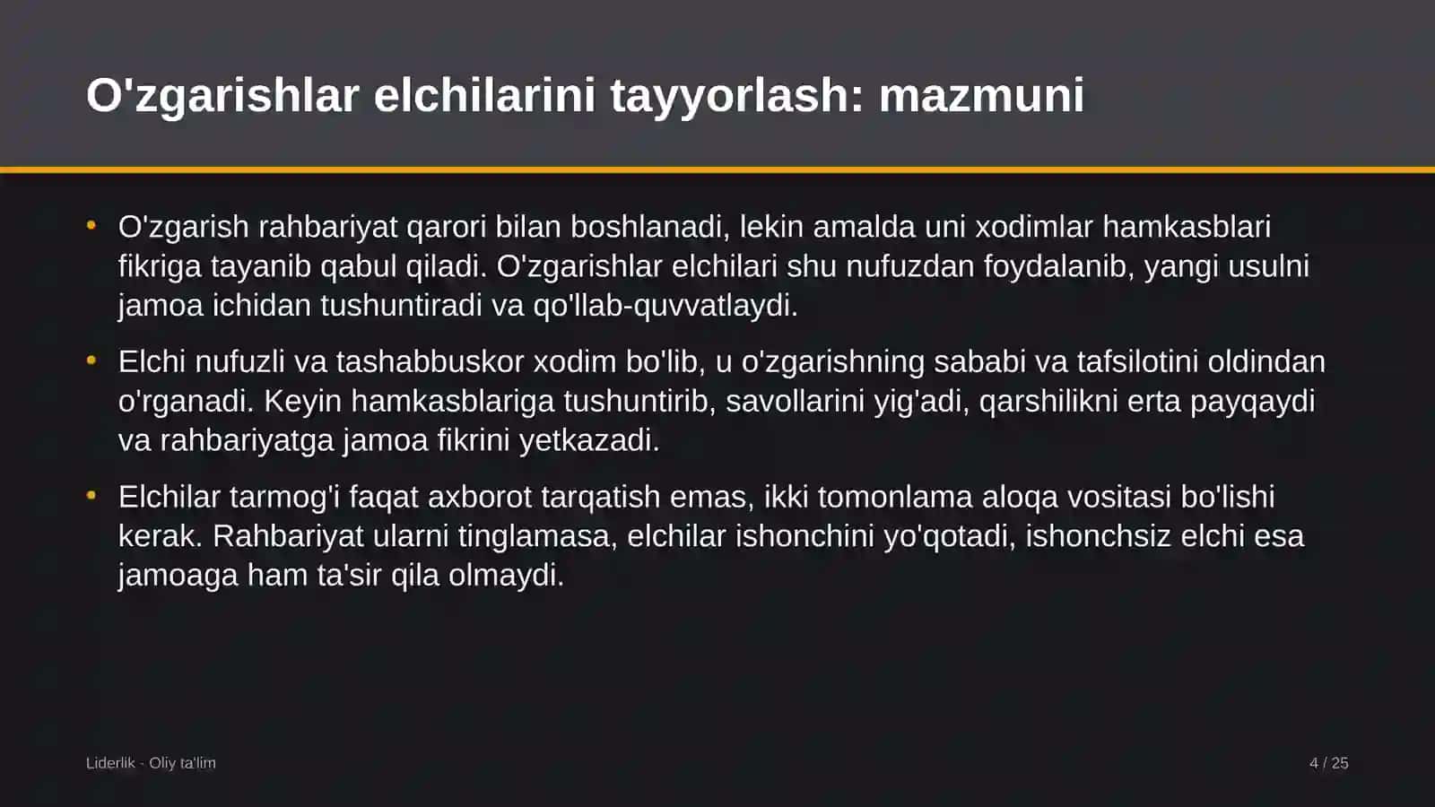 elektrotexnika sanoatida o'zgarishlar elchilarini tayyorlash 1557 4