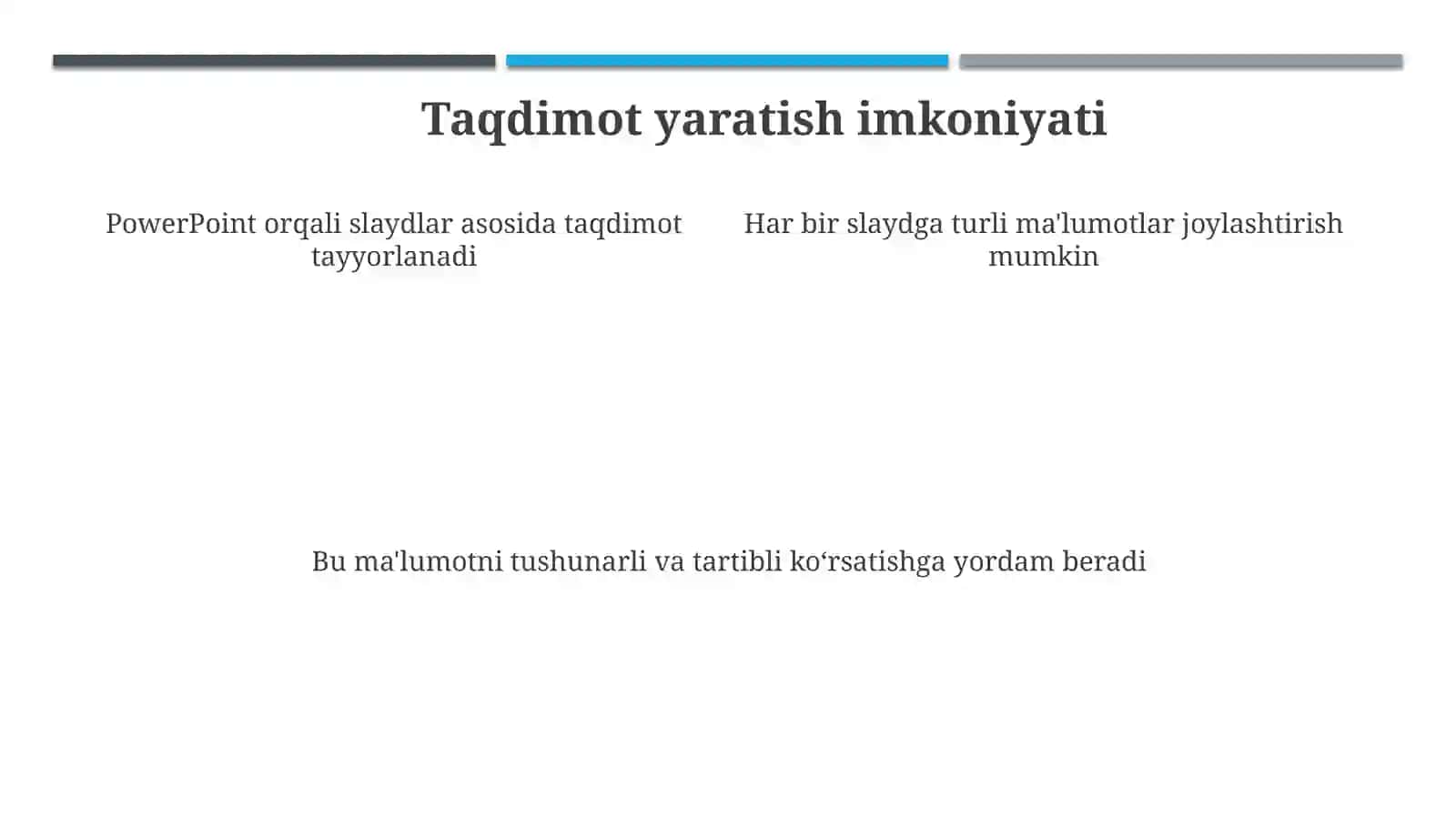 Power Point dasturining afzalligi 4