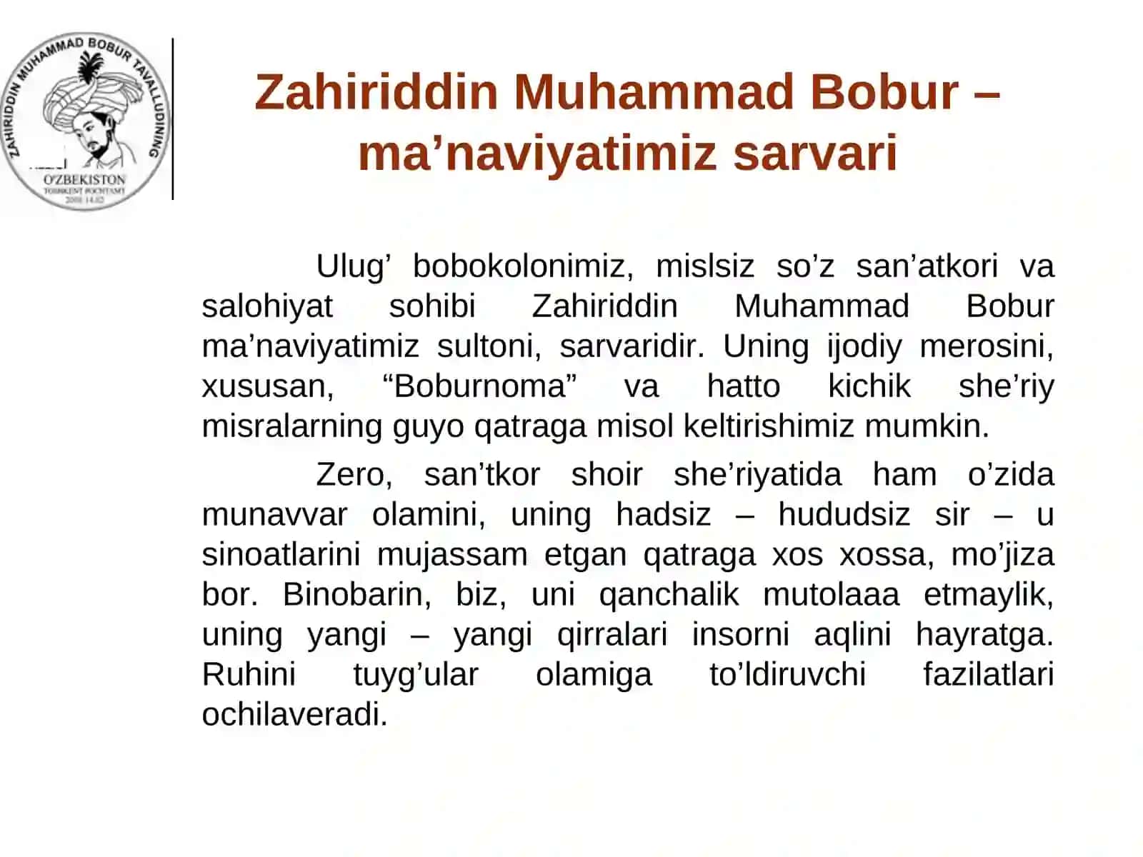 Bobur lirikasi 4