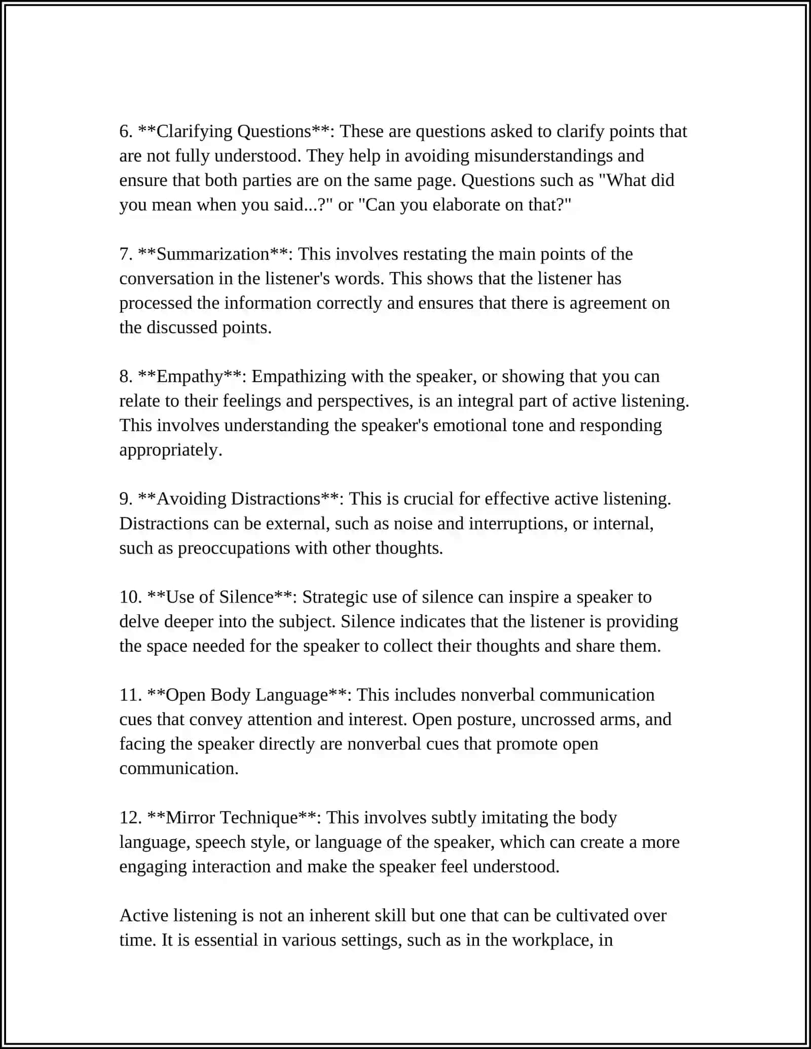 Active Listening Techniques 4