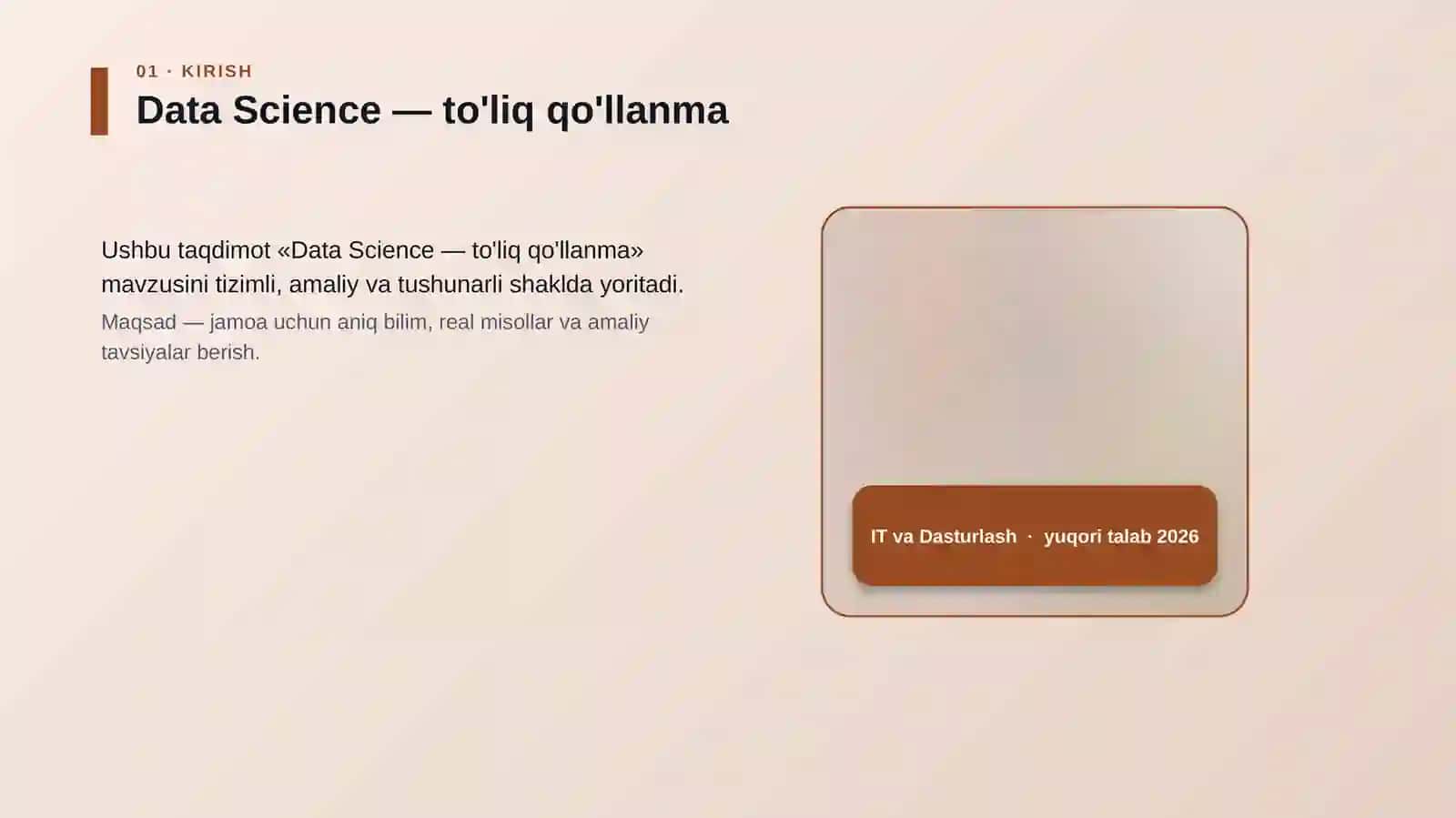 Data Science — to'liq qo'llanma 4