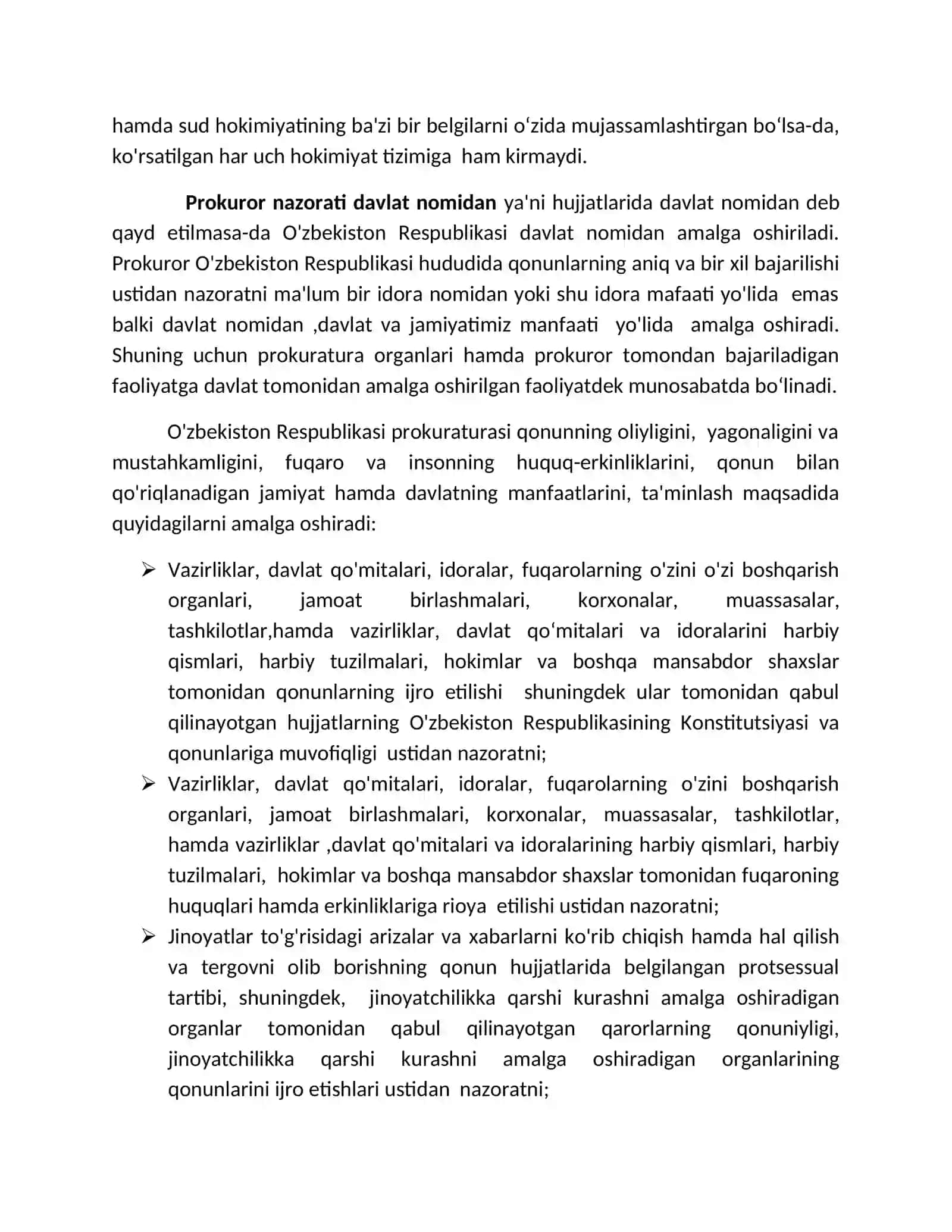 Fuqaroning huquqlari hamda erkinliklariga rioya etilishi ustidan prokuror nazorati 4